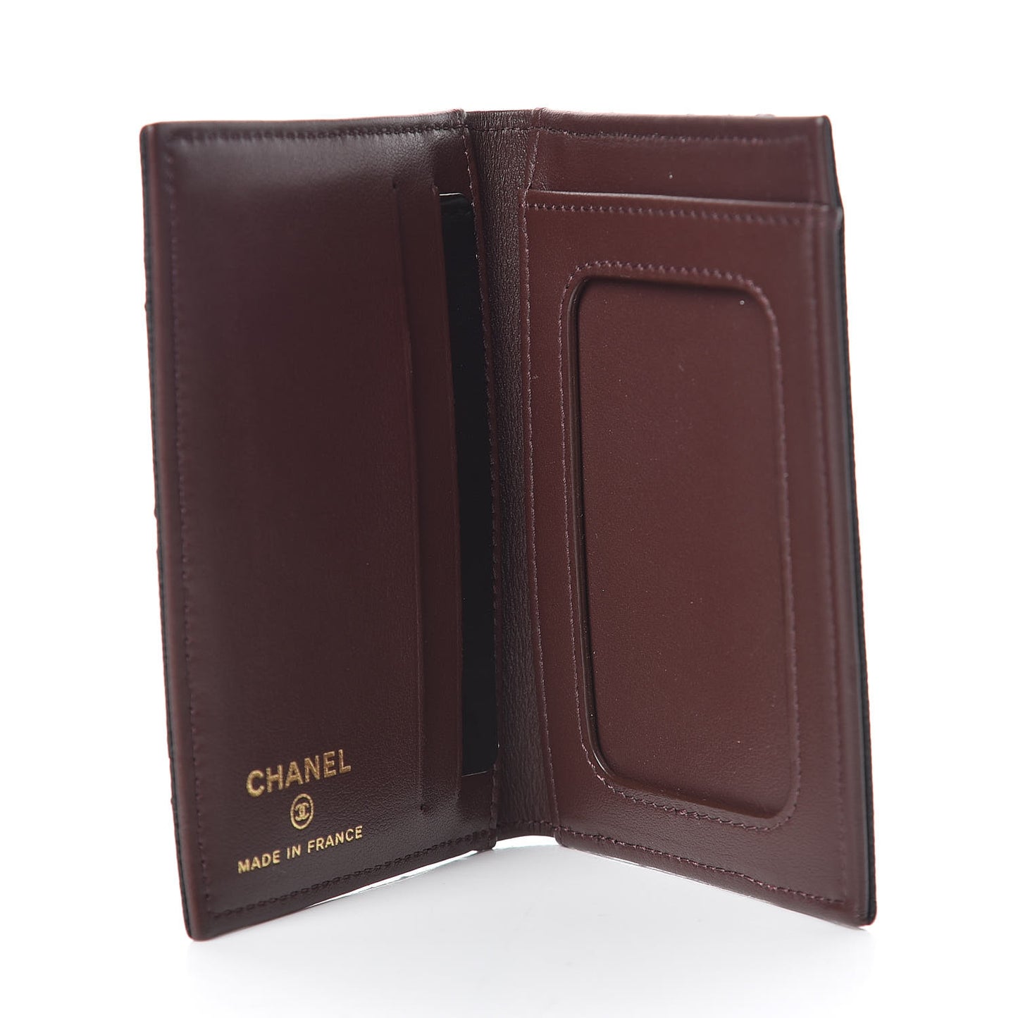 Caviar Quilted Card Holder Wallet Black