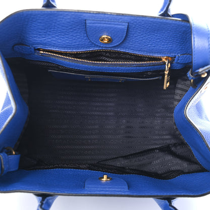 Prada Vitello Daino Shopping Tote Royal 4 of 4