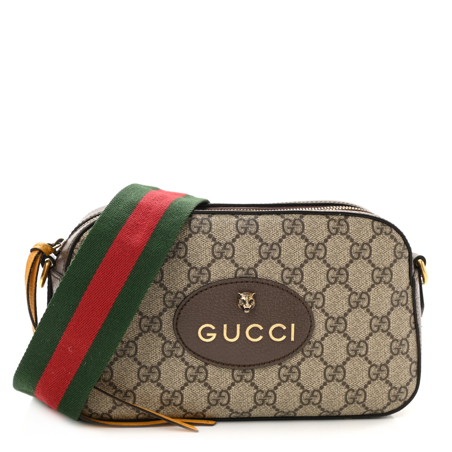 GG Supreme Monogram Web Neo Vintage Shoulder Bag Beige New Acero Crop