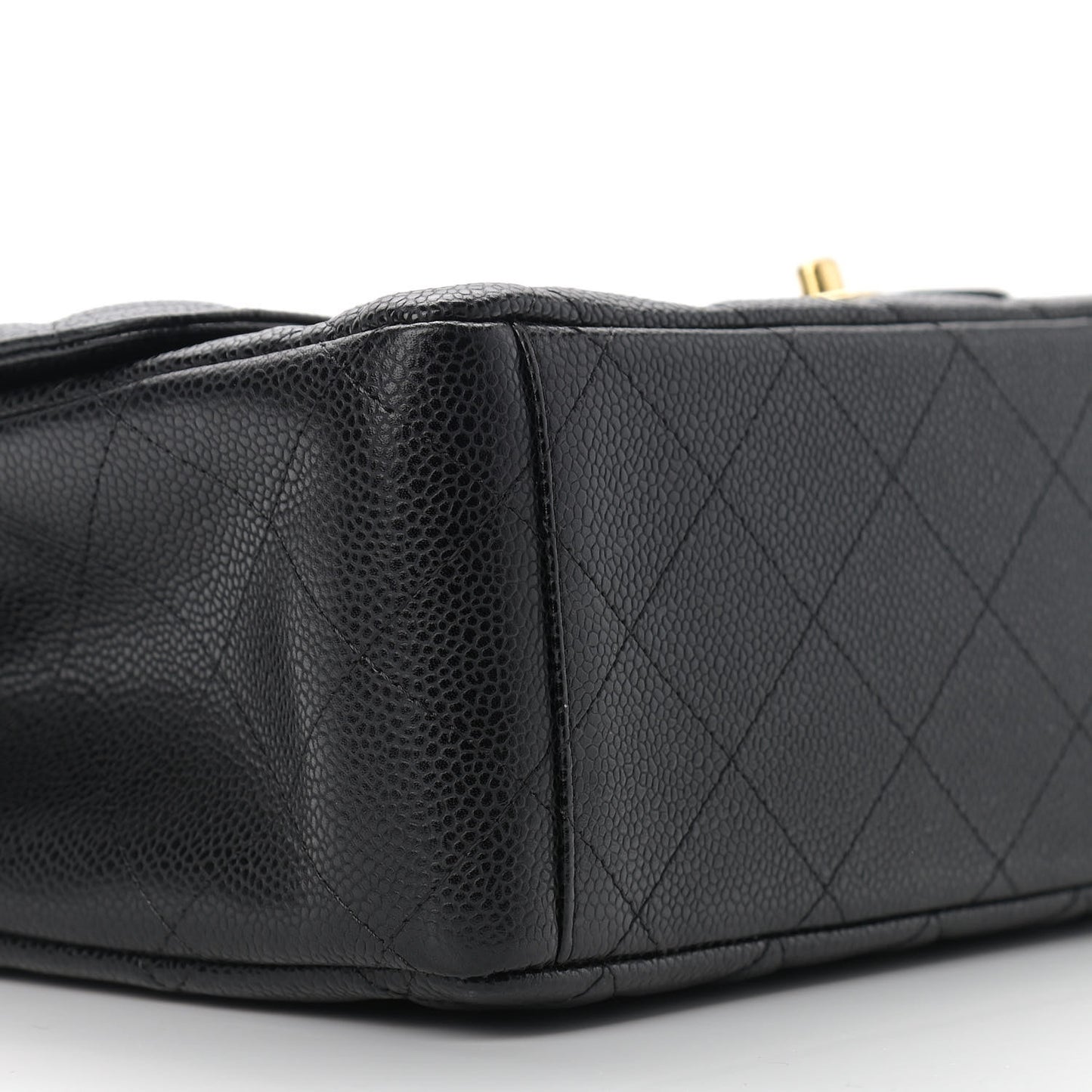Caviar Quilted Maxi Double Flap Black