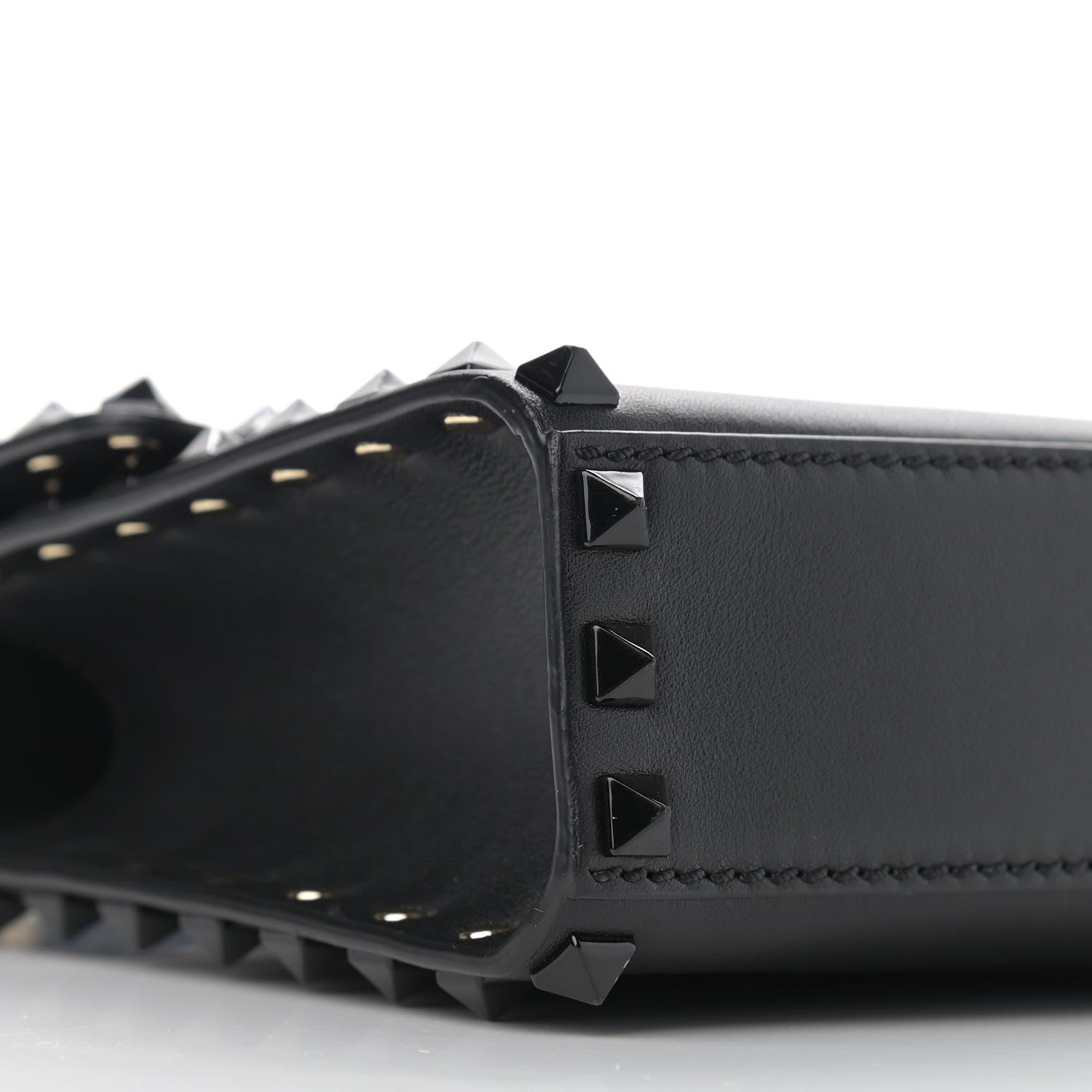 Valentino Garavani Vitello Monochrome Medium Rockstud Flip Lock Crossbody Bag Black 8 of 11