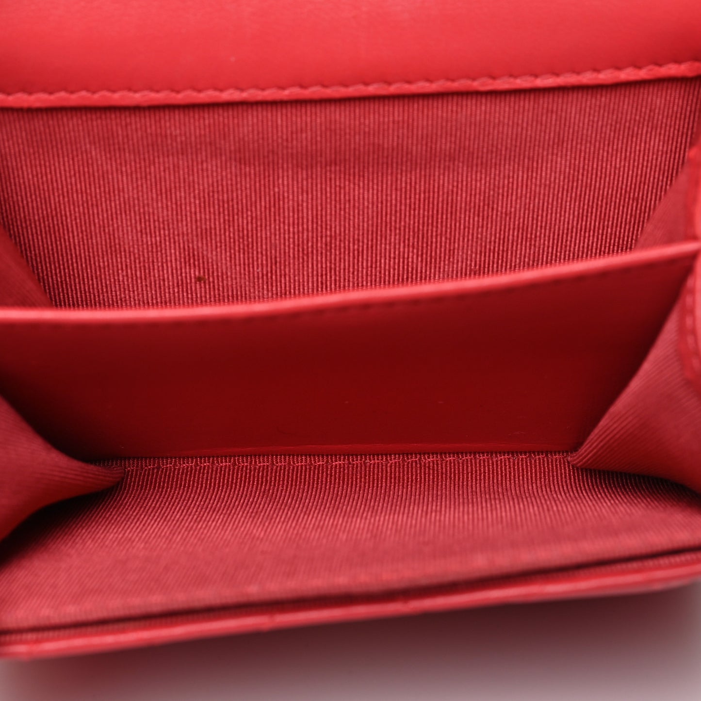 Lambskin Quilted Flap Card Holder Wallet Coral