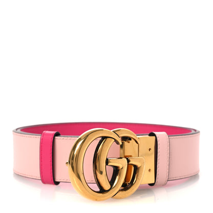 Gucci Plutone Calfskin 37mm GG Marmont Reversible Belt 95 38 Fuschia Pink 2 of 8