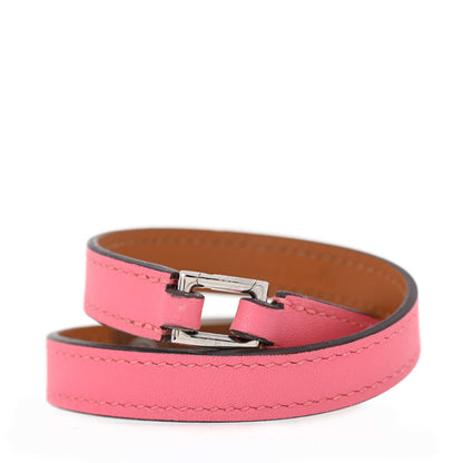Hermes Swift Rivale Double Tour Bracelet S Rose Azalee 3 of 6