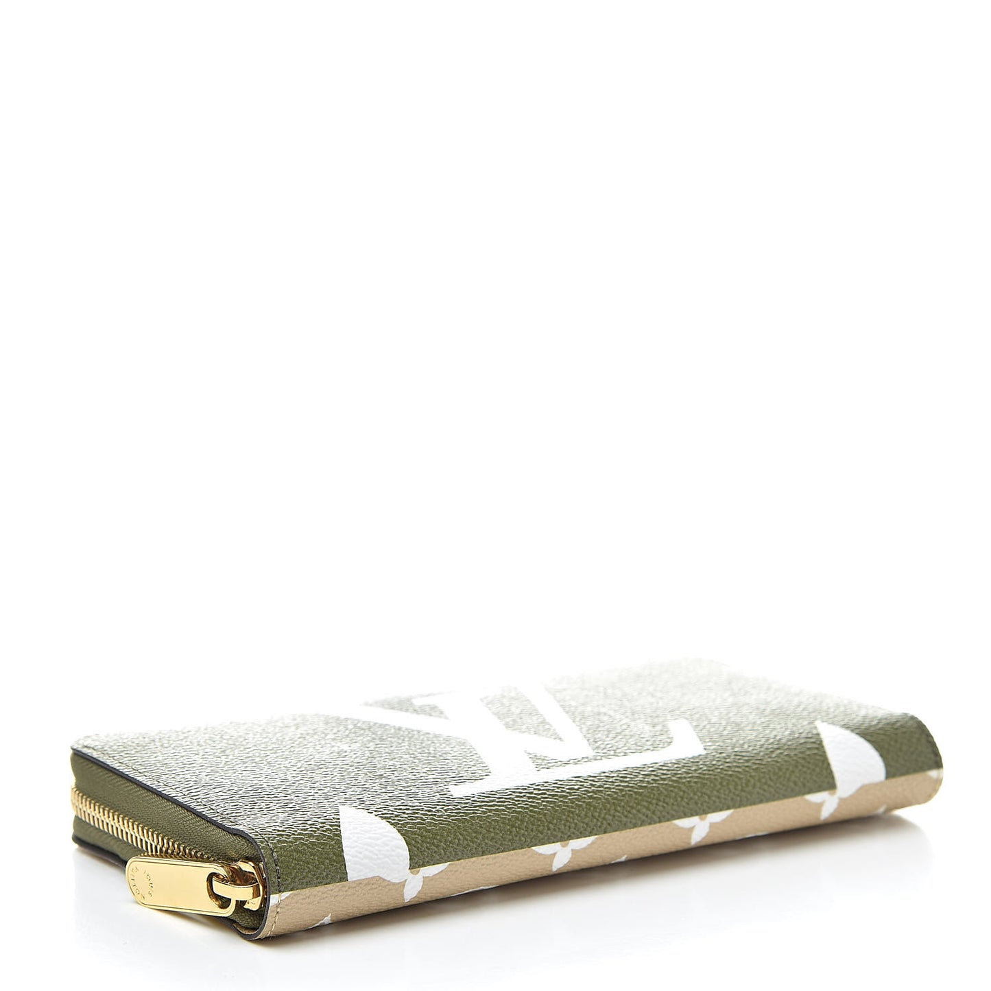 Monogram Giant Zippy Wallet Kaki White
