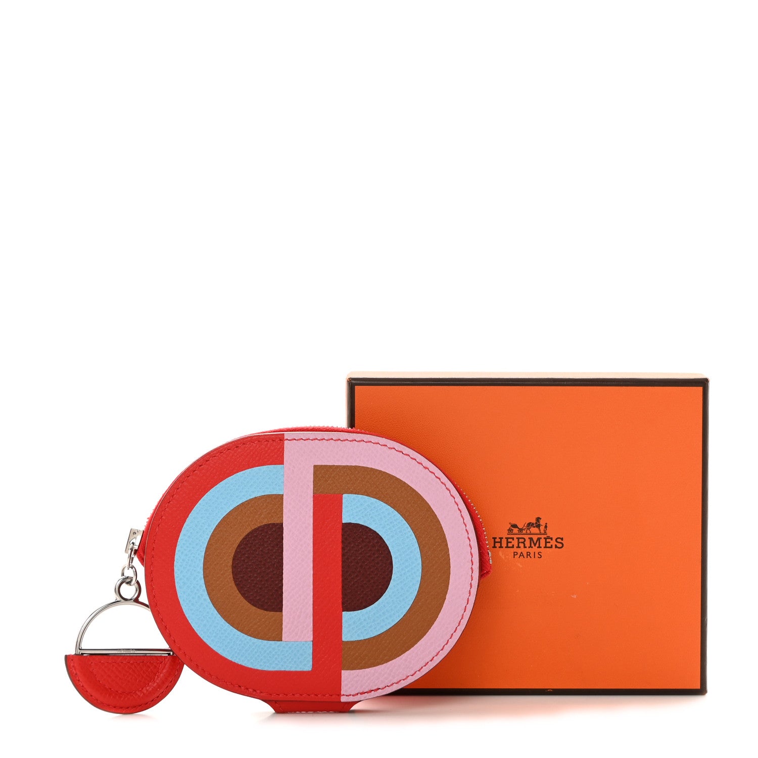 Hermes Epsom In-The-Loop-To-Go Pochette Multicolore Rouge de Coeur 9 of 9