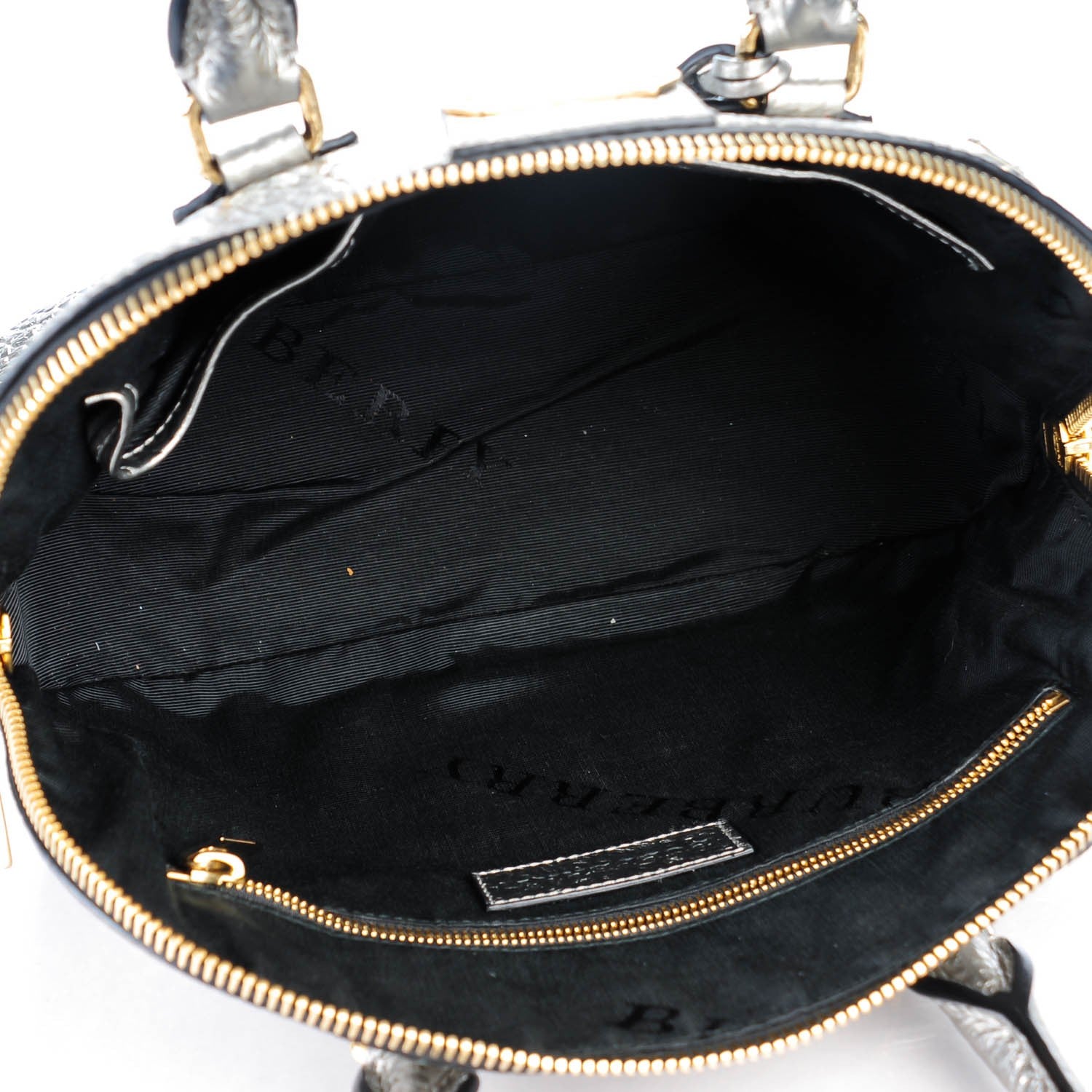 Burberry Heritage Grain Small Orchard Bowling Bag Silver 5 of 10