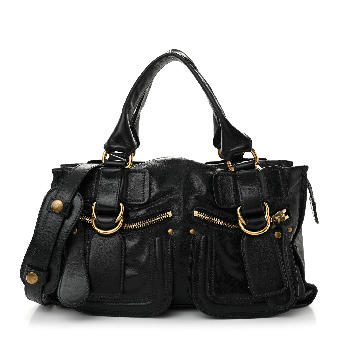 Calfskin Large Bay Tote Black