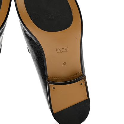 Gucci Goatskin Womens Horsebit Mid-Heel Loafers 38 Black 7 of 12