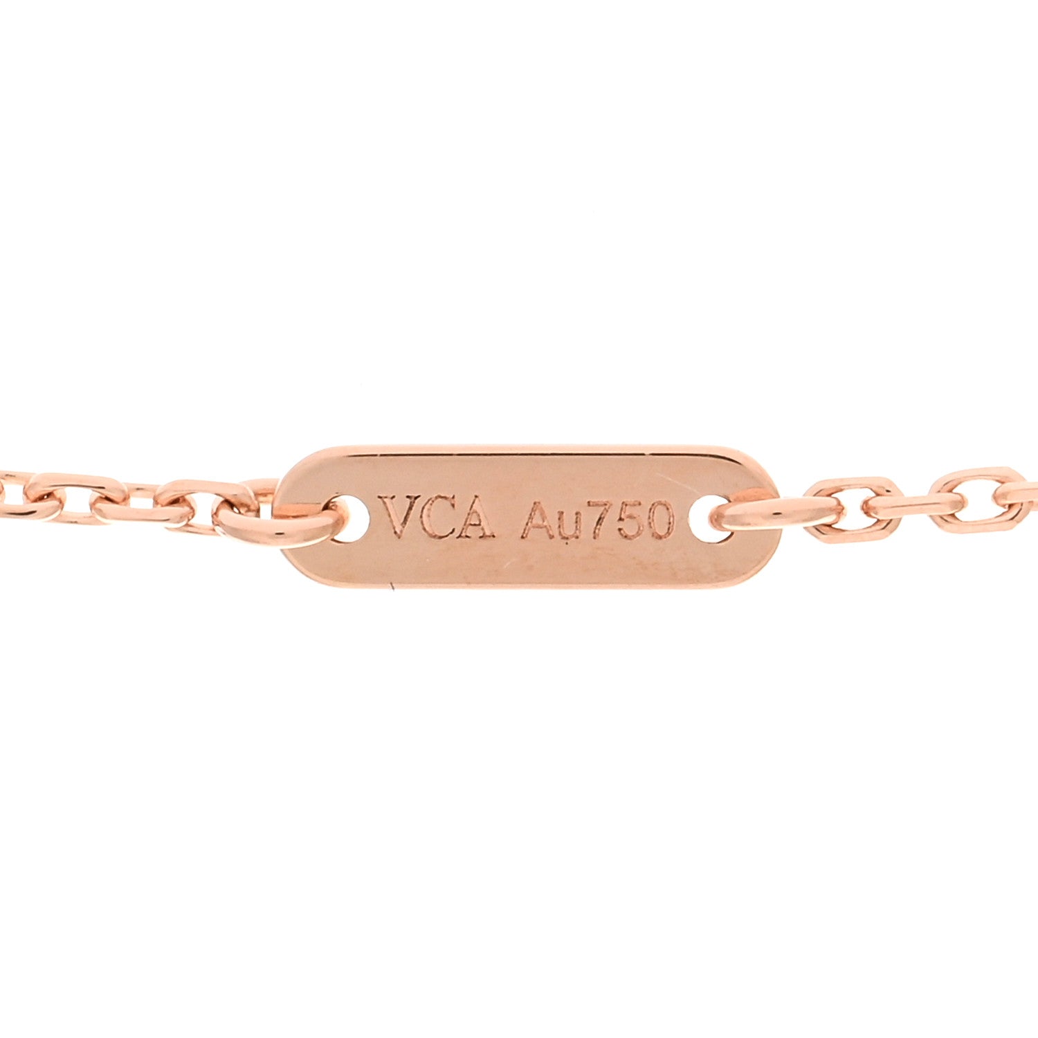 Van Cleef & Arpels 18K Rose Gold Carnelian Sweet Alhambra Pendant Necklace 5 of 6