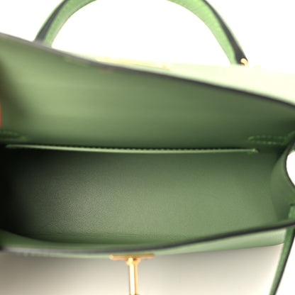 Hermes Epsom Mini Kelly Sellier 20 Vert Criquet 5 of 9