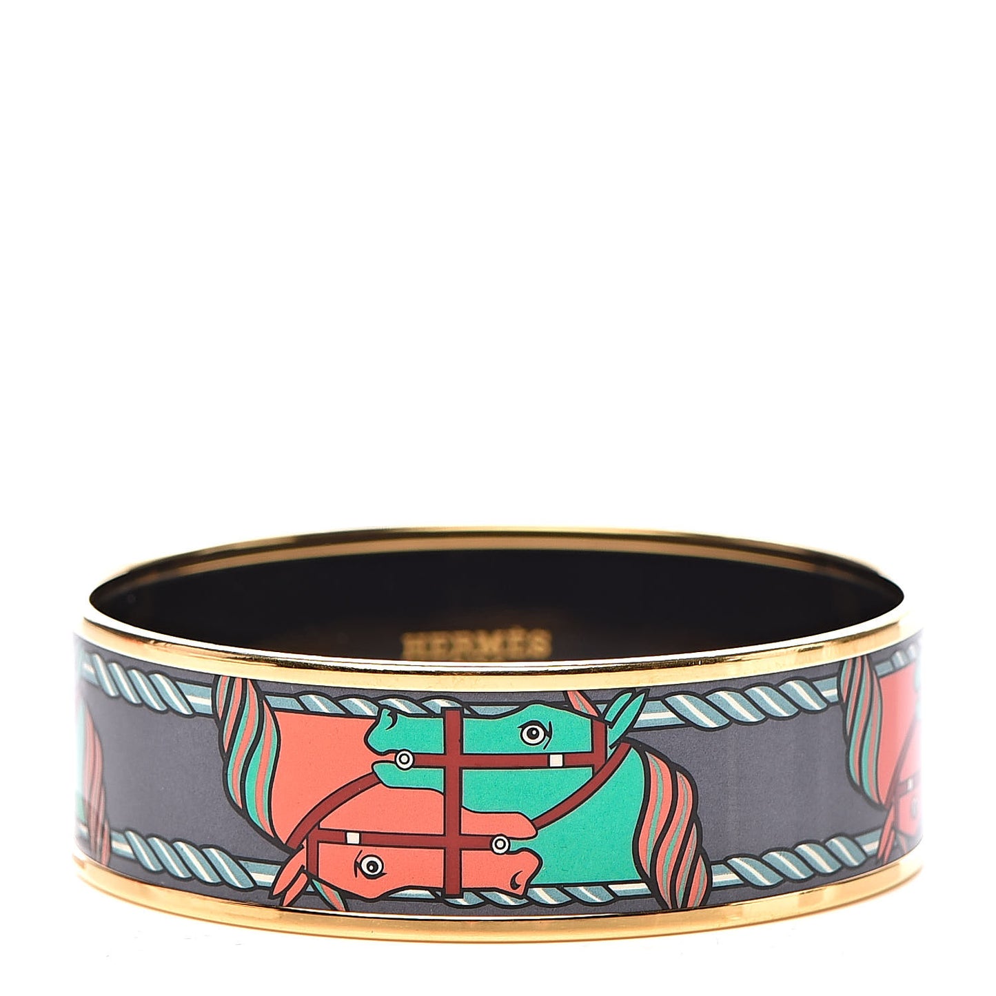 Enamel Printed Wide Quadrige Bracelet 62