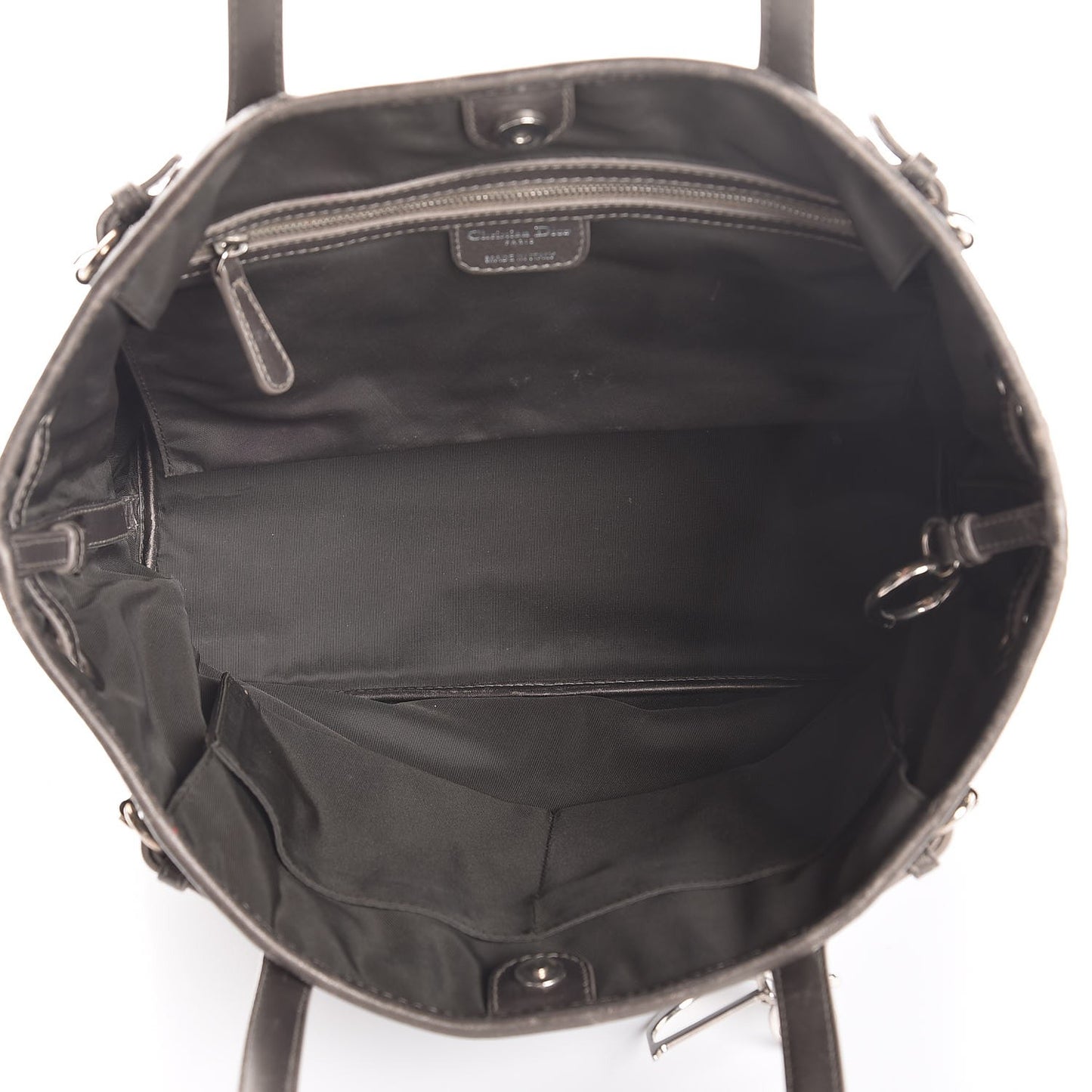 Coated Canvas Cannage Small Panarea Tote Grey