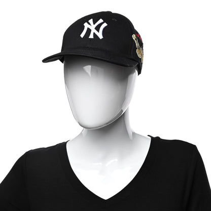 Gucci X MLB Cotton NY Yankees Baseball Hat 57-61 Black 2 of 9