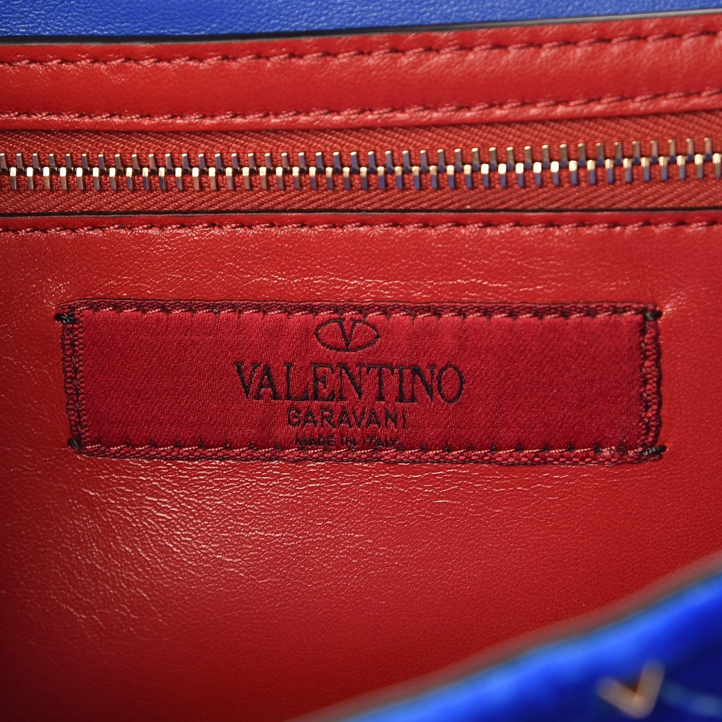 Velvet Rockstud Spike Wallet on Chain Acid Blue