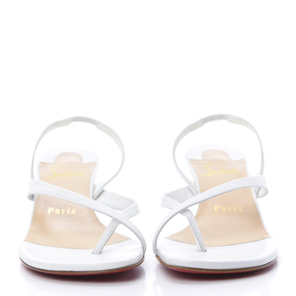 Christian Louboutin Calfskin Taralita 55 Thong Sandals 35.5 White 2 of 9