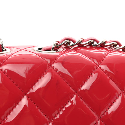 Chanel Patent Quilted Small Rock In Rome Single Flap Dark Pink 13 of 13