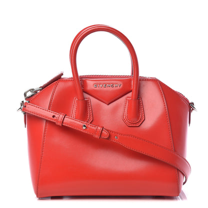 Givenchy Shiny Lord Calfskin Mini Antigona Red 1 of 17