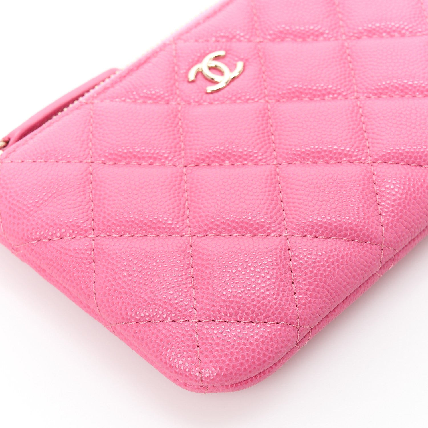 Chanel Caviar Quilted Small Cosmetic Case Pink 9 of 11