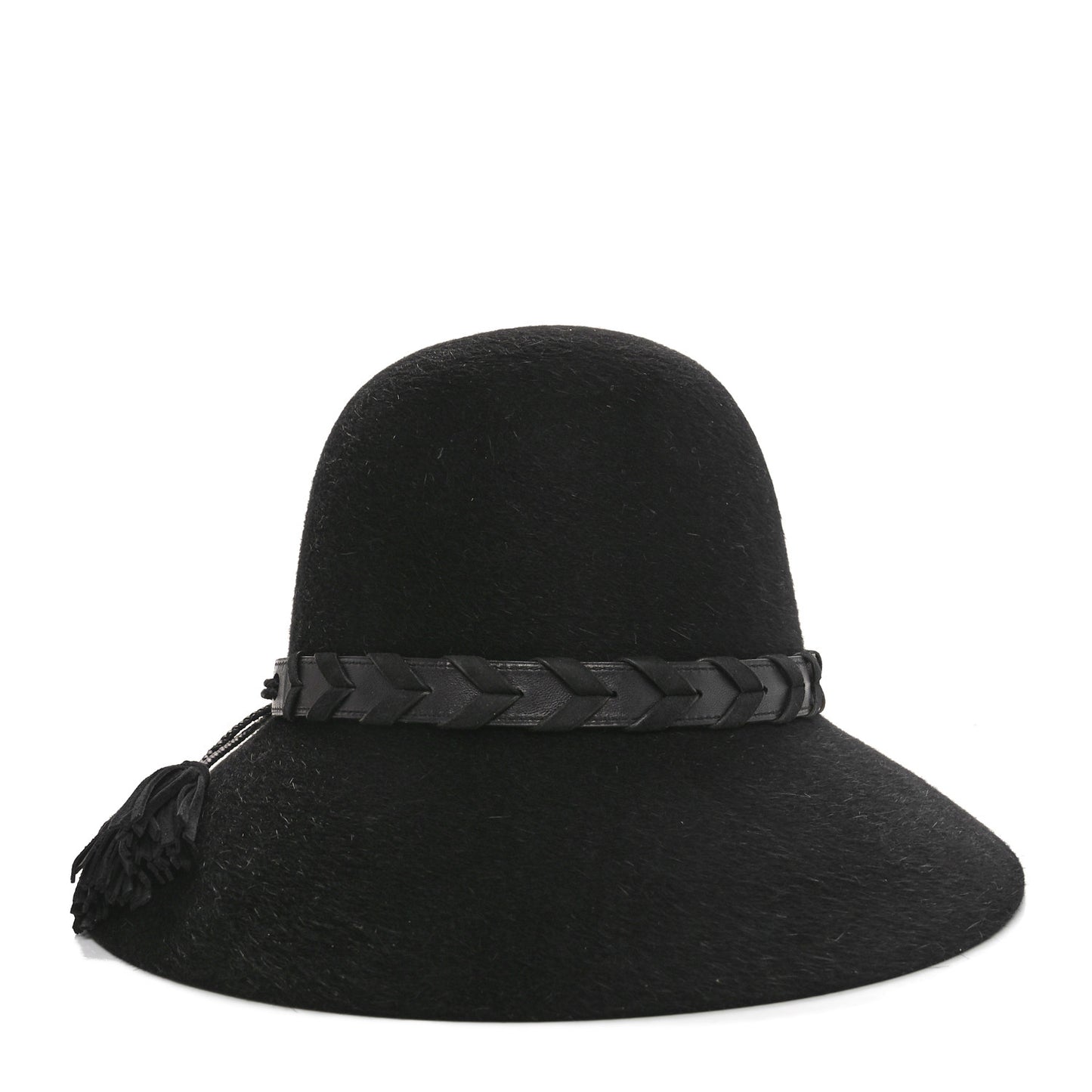 Rabbit Felt Lambskin Hat 58 Black