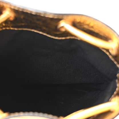 Khaite Metallic Crinkled Calfskin Small Greta Drawstring Bag Gold 5 of 9