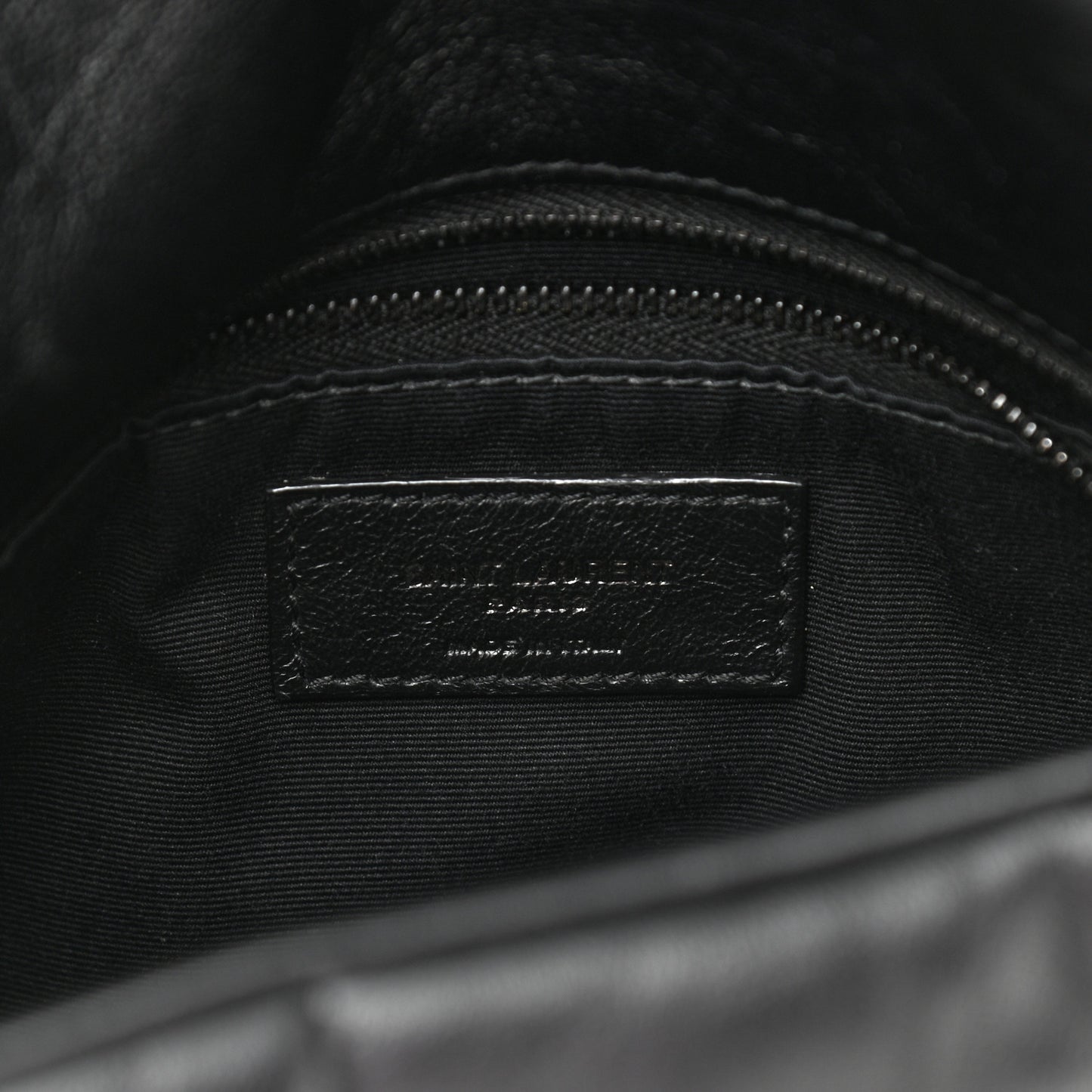 Lambskin Quilted Monogram Monochrome Small Loulou Puffer Chain Satchel Black
