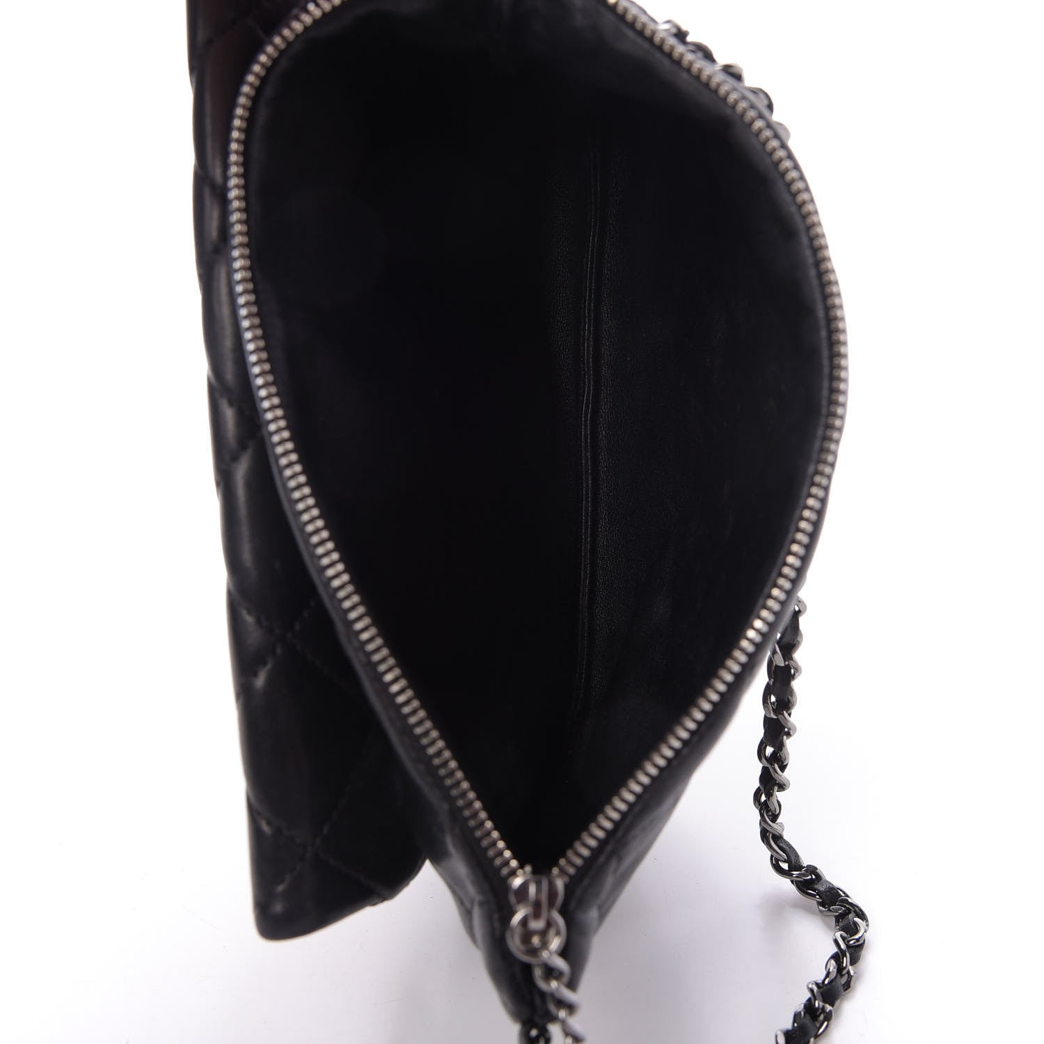 Chanel Lambskin Quilted Mineral Nights Flap Wristlet Black 5 of 9