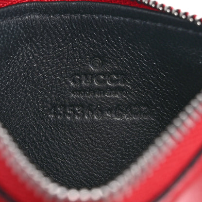 Gucci Guccissima Signature Coin Case Card Holder Hibiscus Red 6 of 8