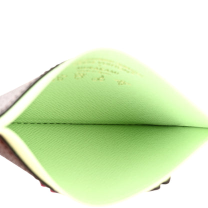 Louis Vuitton LV X TM Monogram Cherry Blossom Card Holder Sakura Brown 5 of 7
