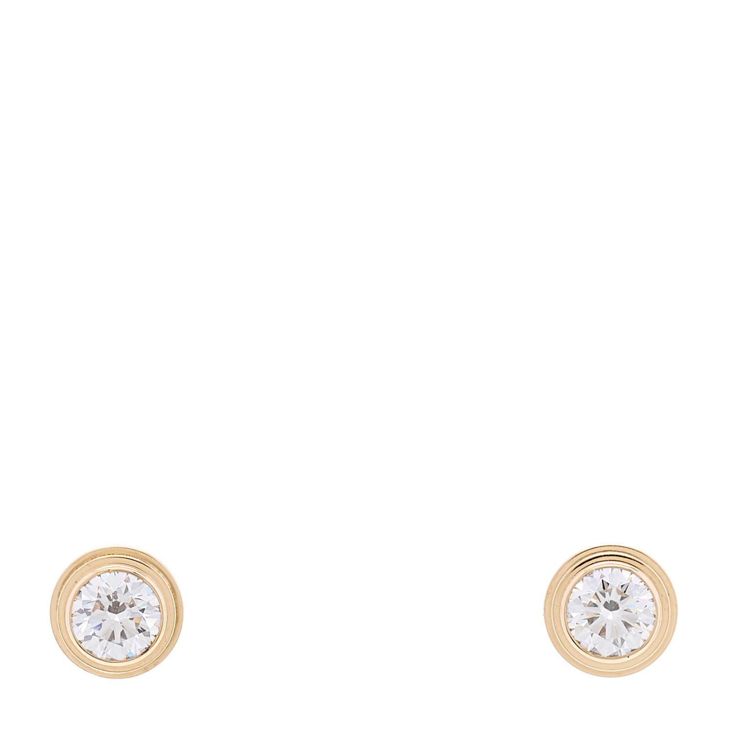 Cartier 18K Pink Gold Diamond MM D'Amour Earrings 1 of 6