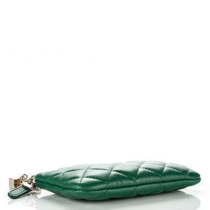 Chanel Lambskin Quilted Small Casino Cosmetic Case Green 4 of 7