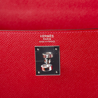 Hermes Epsom Kelly Sellier 32 Rouge Casaque 8 of 9