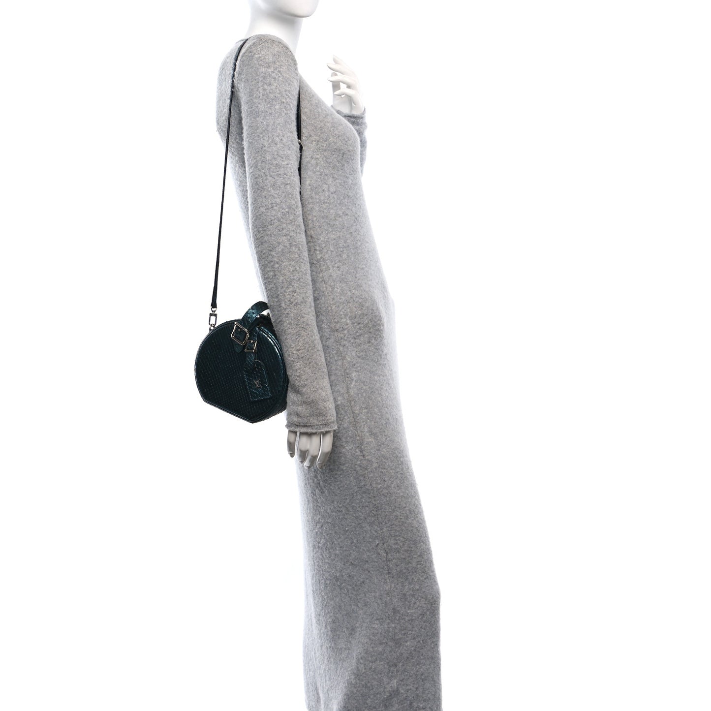 Snakeskin Petite Boite Chapeau Deep Green