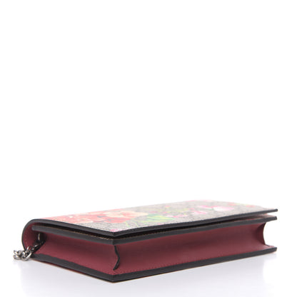 Gucci GG Supreme Monogram Blooms Chain Wallet Beige Multicolor Dry Rose 4 of 10