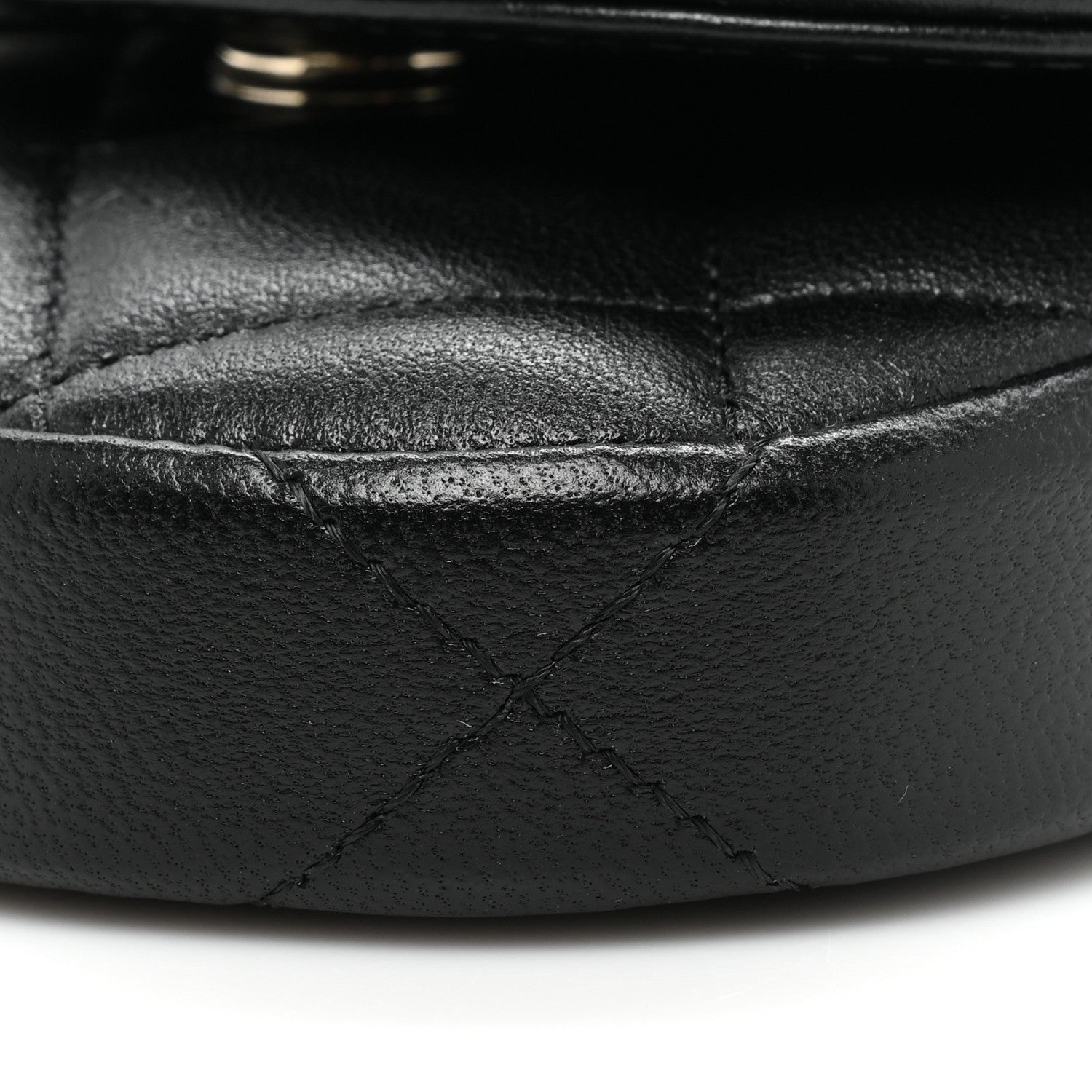 Chanel Lambskin Quilted Pearl Top Handle Clutch With Chain Black 8 of 9