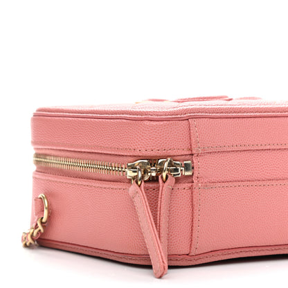 Chanel Caviar Quilted Small CC Filigree Vanity Case Pink 9 of 10