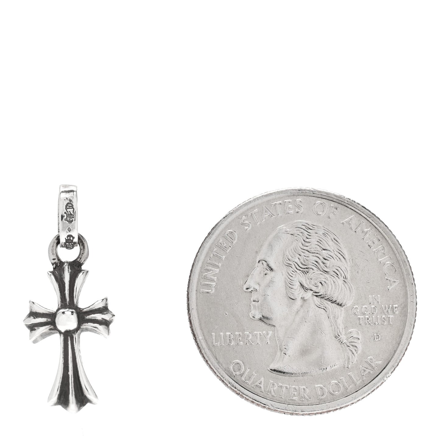 Sterling Silver Baby Fat Cross Single Earring