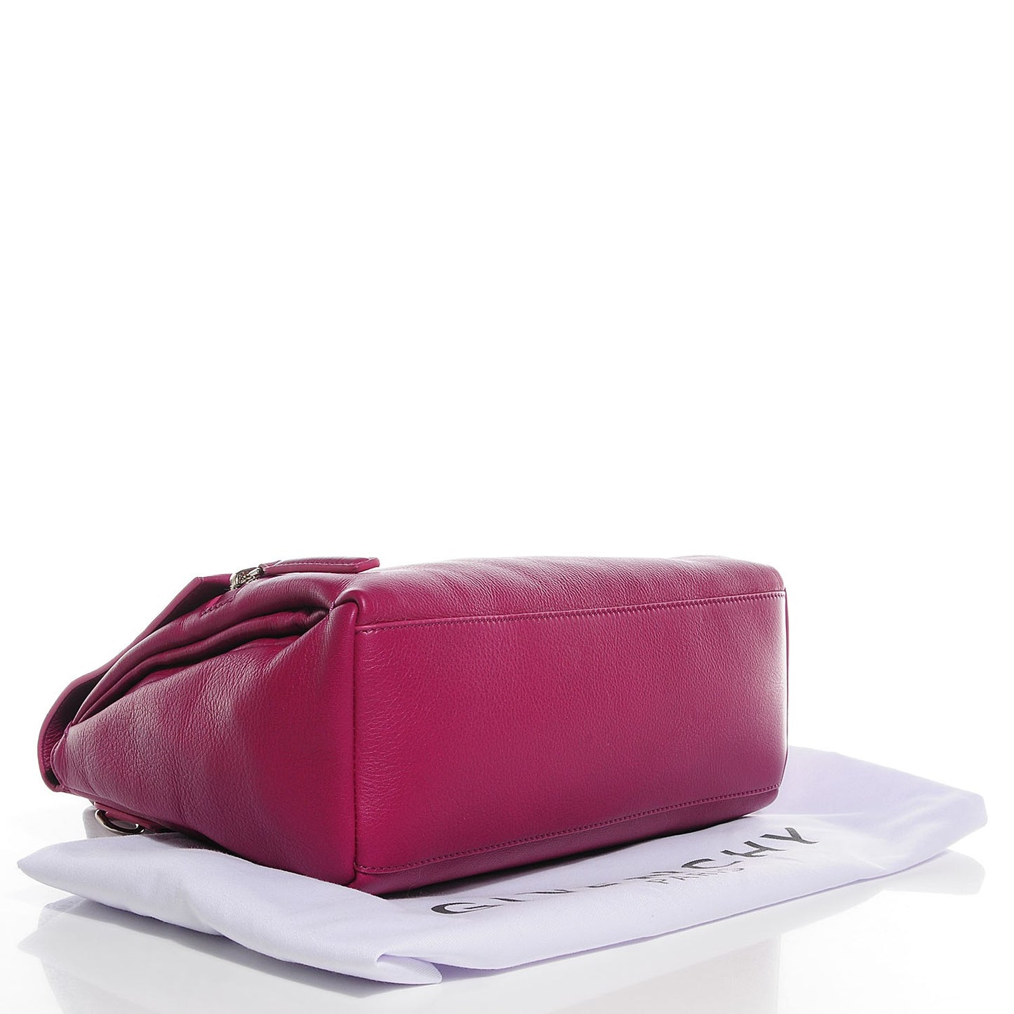 Textured Calfskin Small Pandora Pure Flap Bag Orchid Purple
