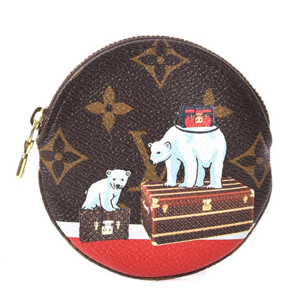 Louis Vuitton Monogram 2017 Christmas Animation Round Coin Purse 1 of 8