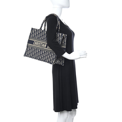 Christian Dior Oblique Medium Book Tote Blue Multicolor 2 of 12