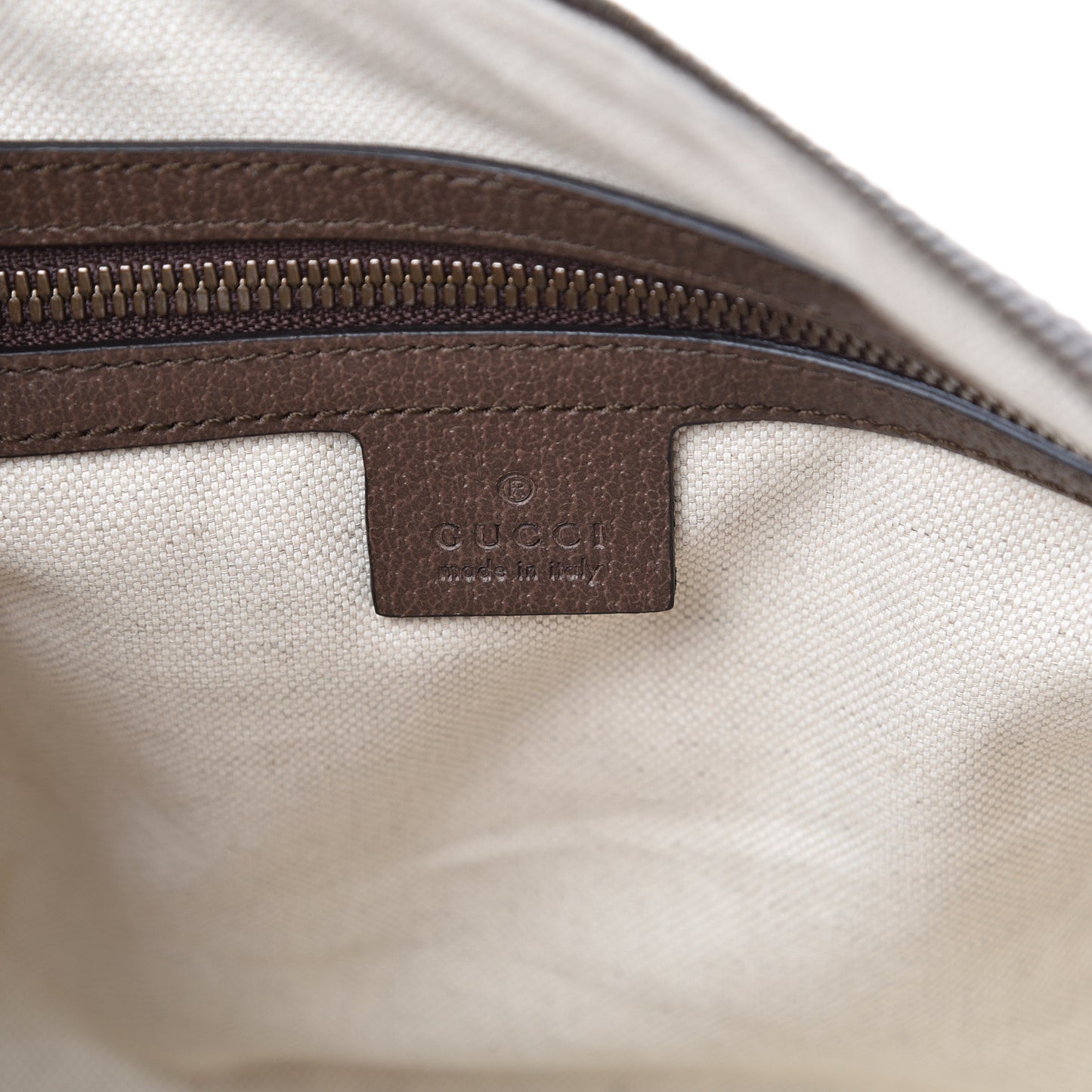GG Supreme Monogram Web Small Ophidia Half Moon Hobo Brown
