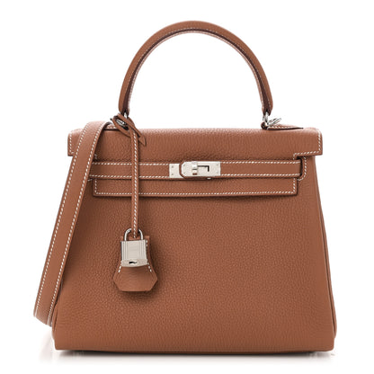 Hermes Togo Kelly Retourne 25 Gold 1 of 11