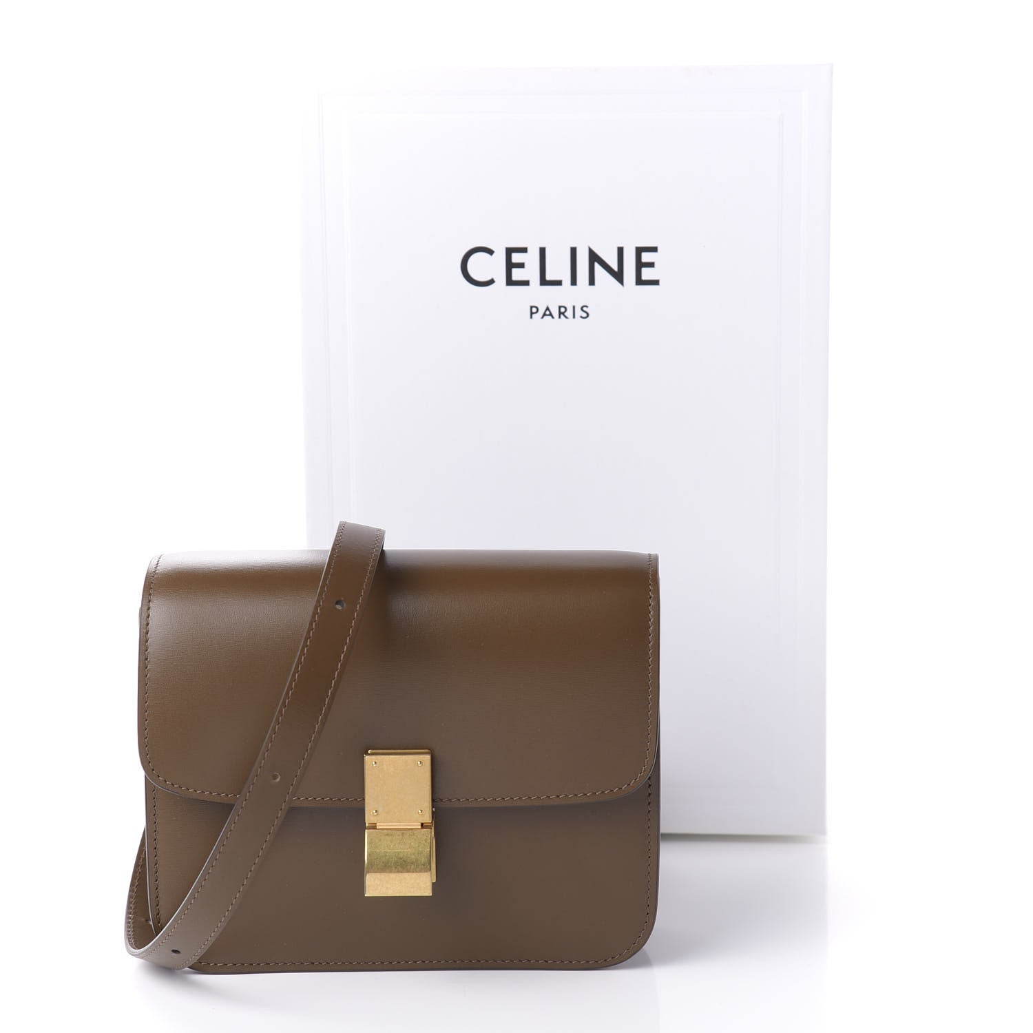 Celine Box Calfskin Small Classic Box Flap Bag Camel 11 of 11