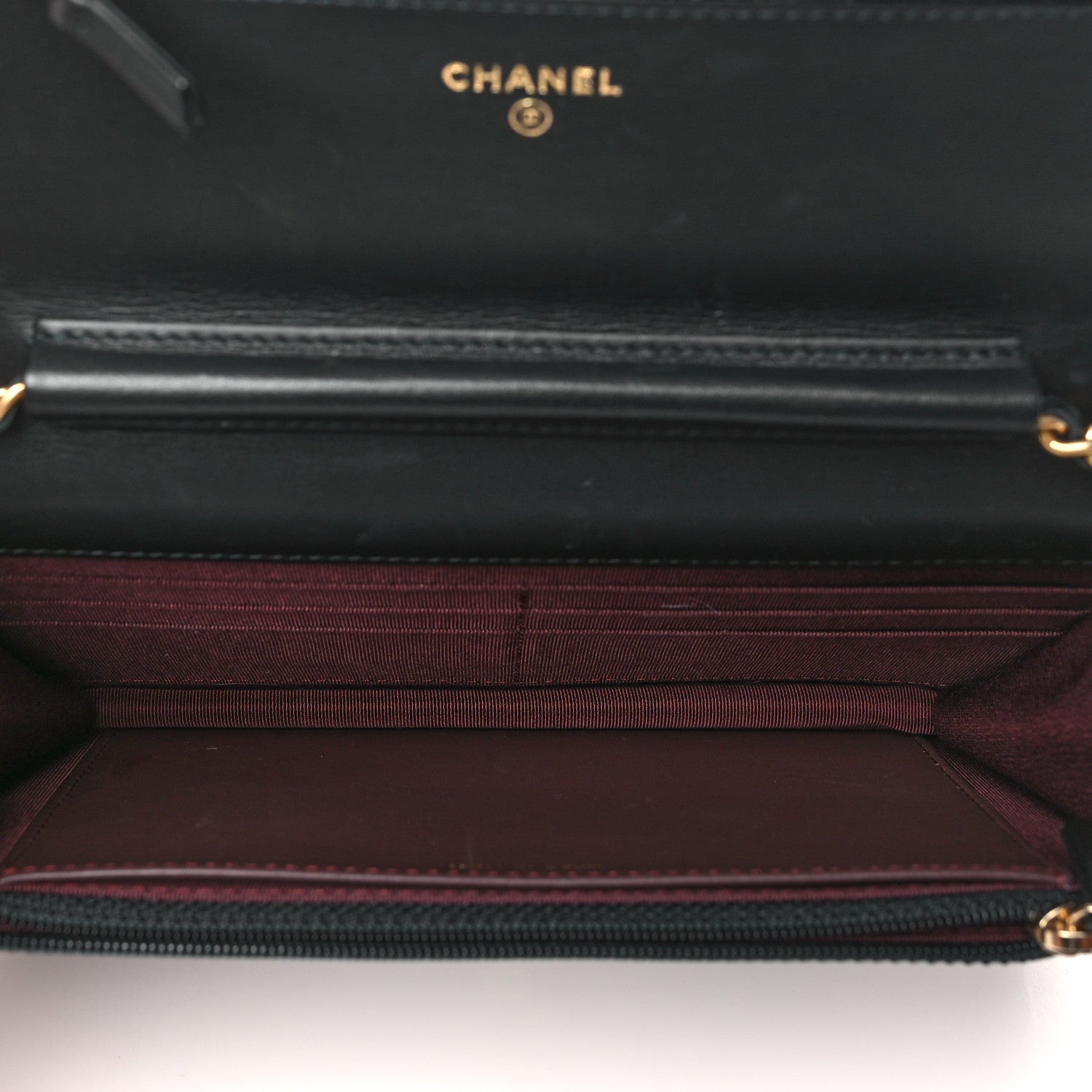Chanel Aged Calfskin Quilted Lucky Charms 2.55 Reissue Wallet On Chain WOC Black 5 of 12