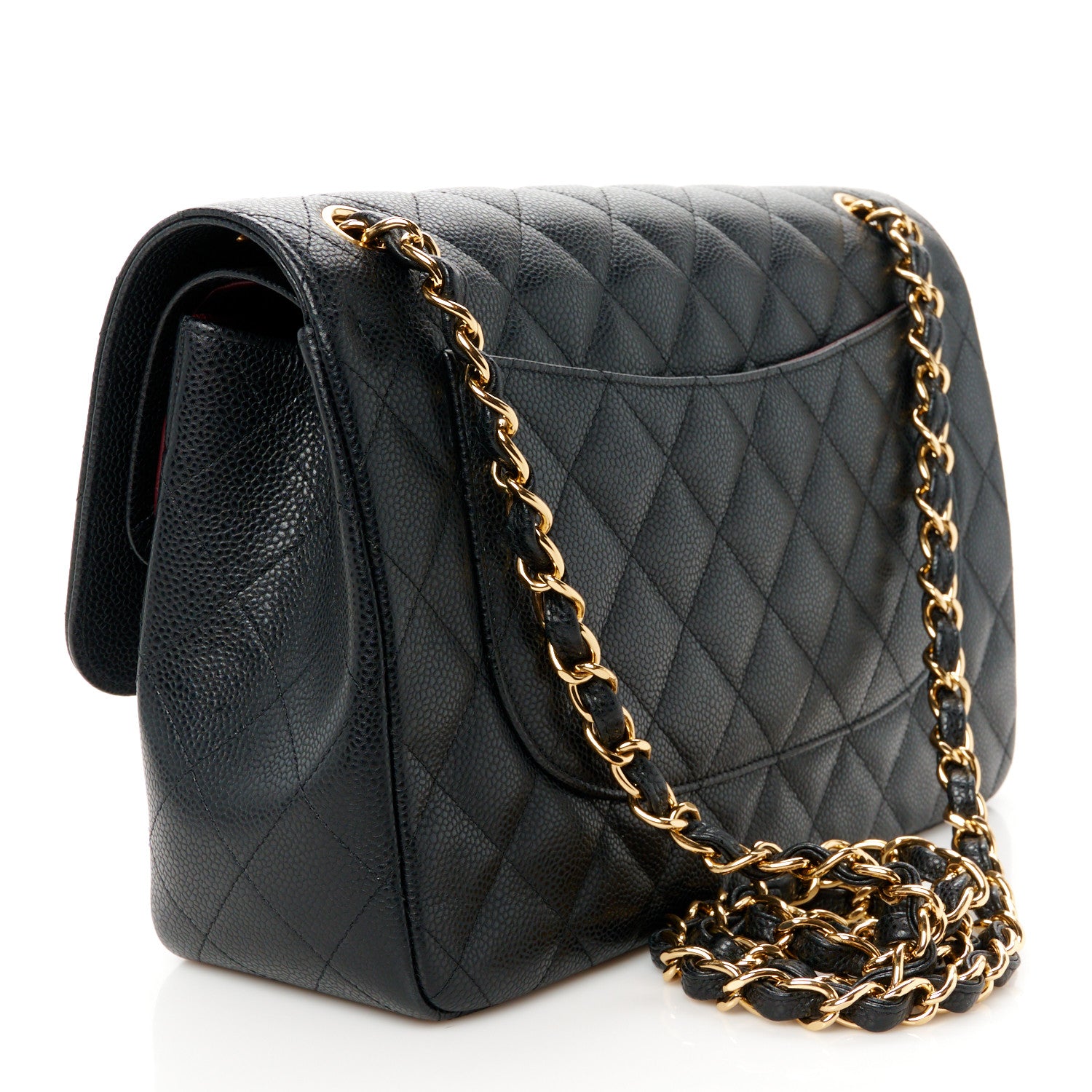 Chanel Caviar Quilted Jumbo Double Flap Black 3 of 12
