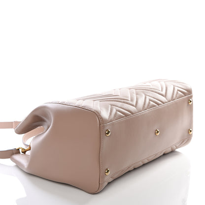 Gucci Calfskin Matelasse Medium GG Marmont Tote Porcelain Rose 3 of 9