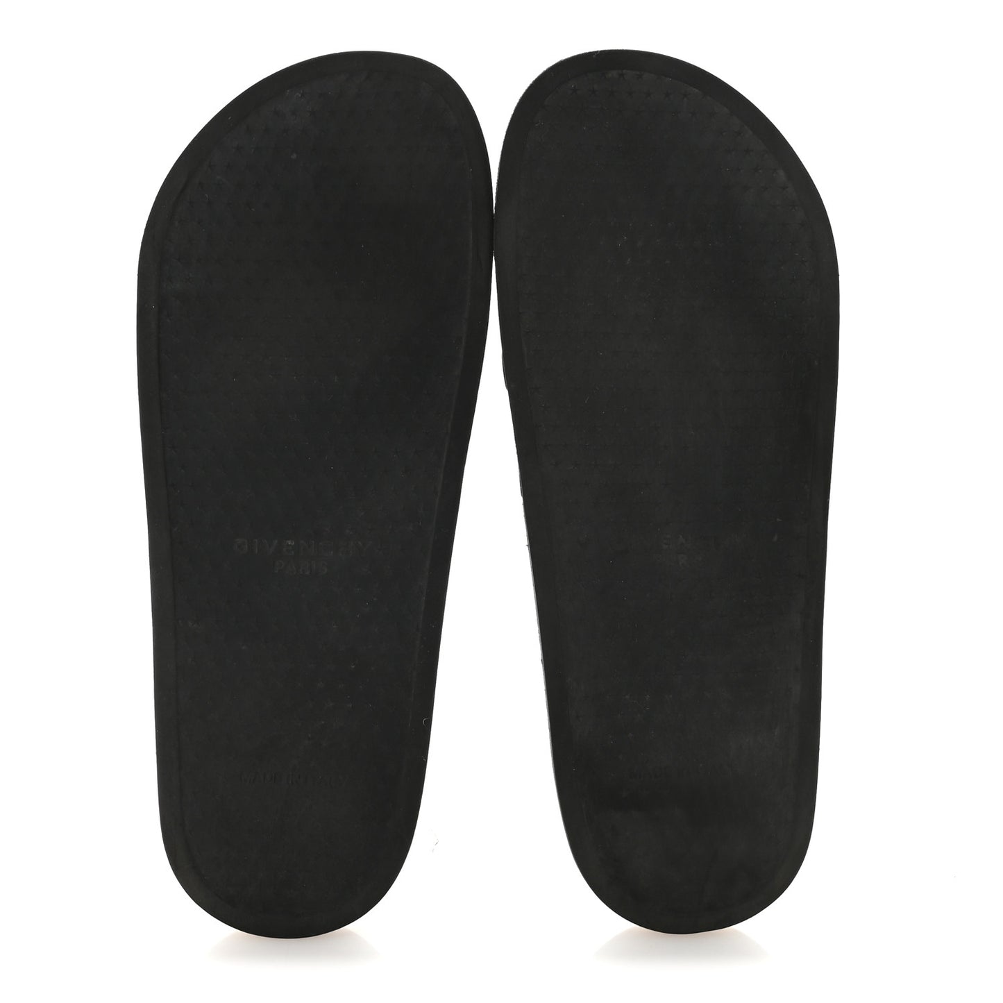 Rubber Logo Pool Slide Sandals 41 Black