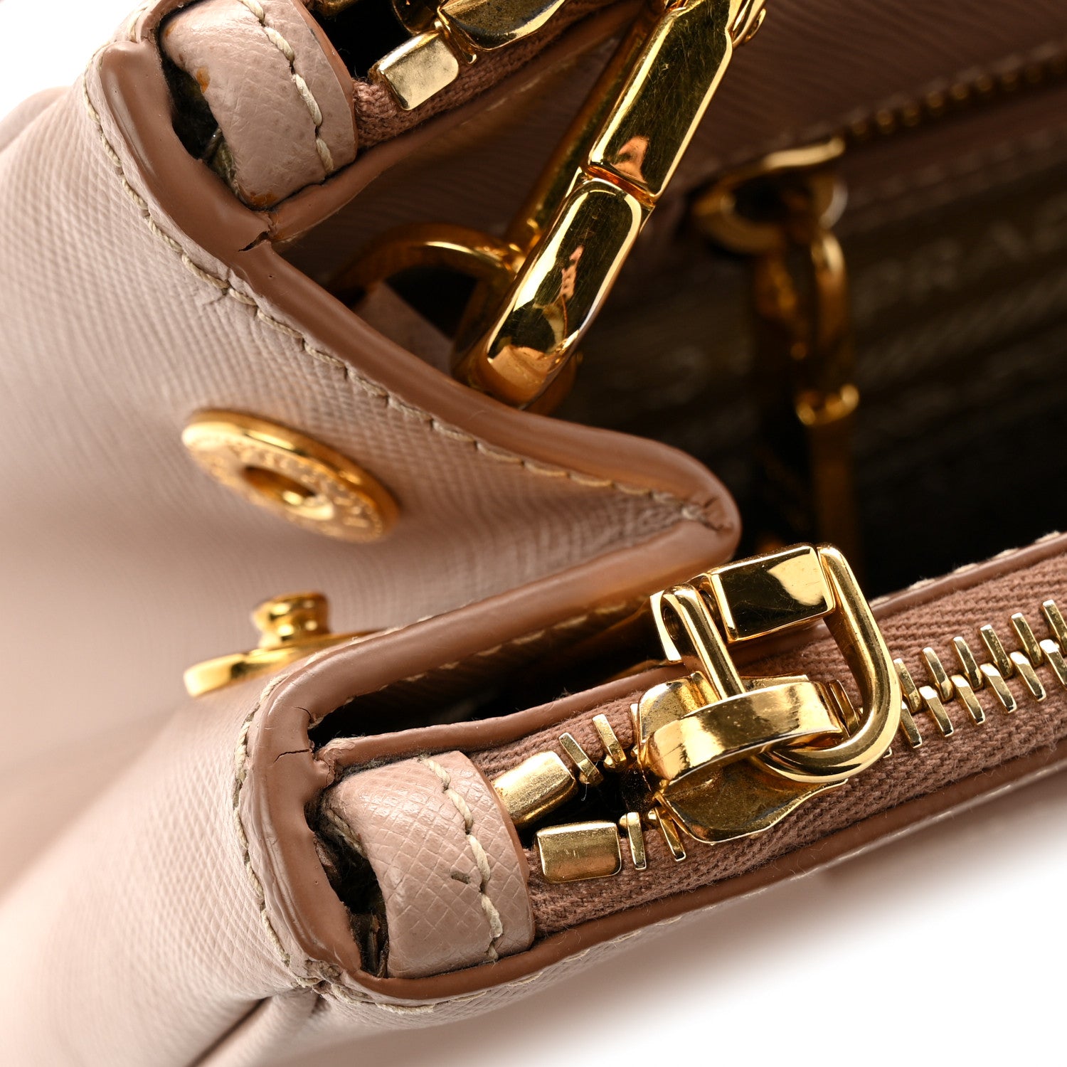 Prada Saffiano Lux Small Galleria Double Zip Tote Cammeo 15 of 16