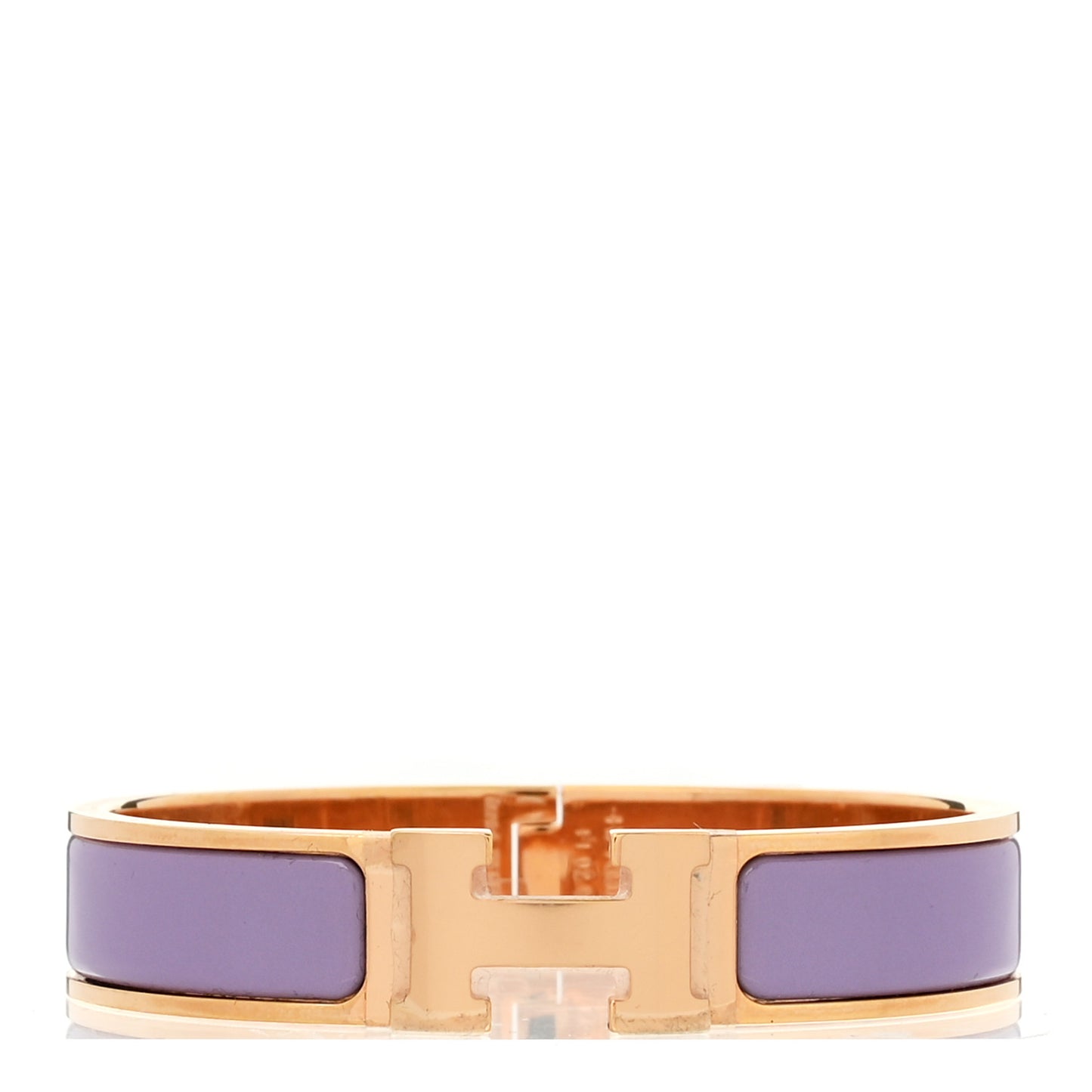 Enamel Narrow Clic Clac H Bracelet PM Lilas