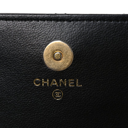 Chanel Lambskin Quilted Coco Clips Mini Wallet On Chain WOC Black 6 of 12